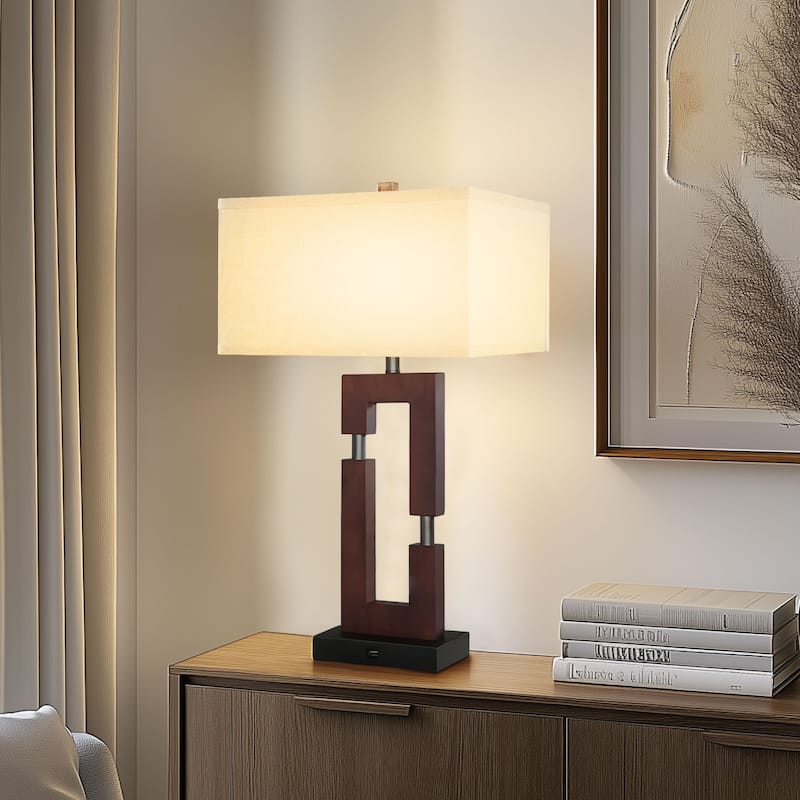 Bedside Lighting Wood Table Lamps (Set of 2)
