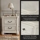 preview thumbnail 3 of 6, Roundhill Furniture Nelson 2-Drawer Bedroom Nightstand, Antique White