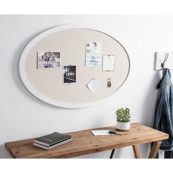 Shop Black Friday Deals On Kate And Laurel Holbrook Oval Framed Pinboard 24x36 Overstock 31796632