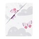 preview thumbnail 3 of 3, Bedtime Originals Butterfly Kisses Pink/White/Gray Cloud/Star Fitted Crib Sheet