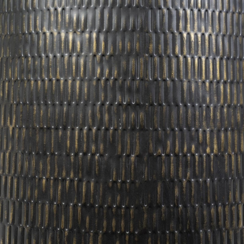 Ezekiel Round Metal Textured End Table - 19"H x 15"W x 15"D