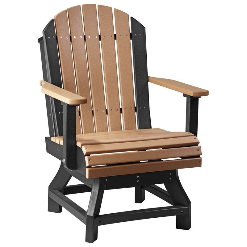 Set of 4 Poly Lumber Adirondack Swivel Chairs