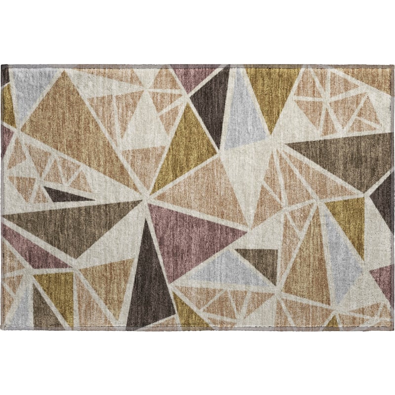 Premium Washable Super Soft Contemporary Mosaic Mayfield Rug