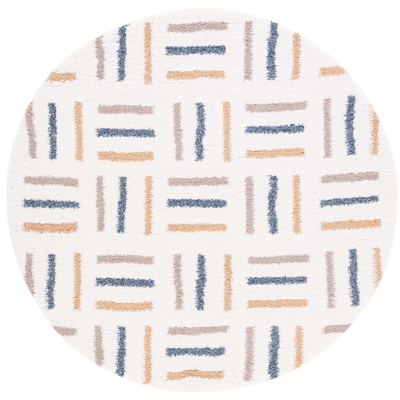 SAFAVIEH Calico Shag Tytti Geometric 1.5-inch Thick Rug