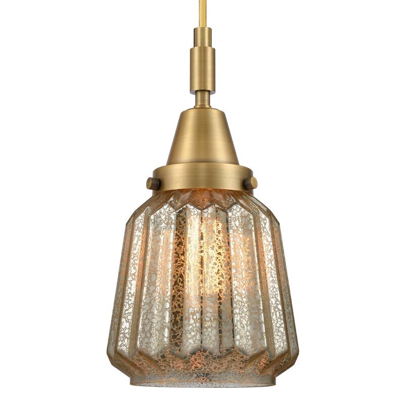 Innovations Lighting 447-1P-G146 Chatham 7" Wide Mini Pendant with - Brushed Brass