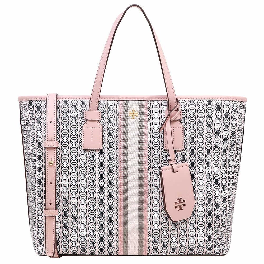 tory burch gemini link small tote pink