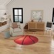 preview thumbnail 7 of 8, Nourison Imagination Indoor only Orange Graphic Area Rug - 5' Round