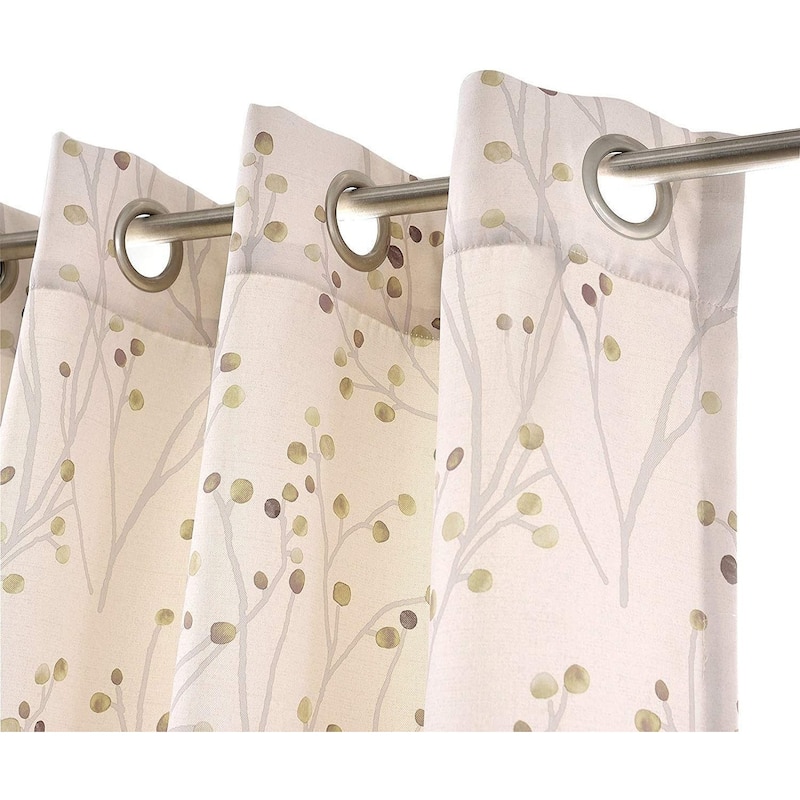 DriftAway Harper Ink Botanical Room-darkening Curtain Panel Pair