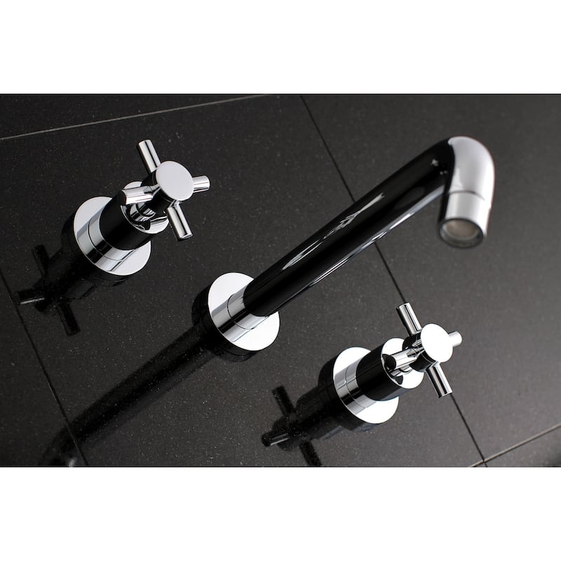 Kingston Brass Concord 3-Hole Wall Mount Roman Tub Faucet