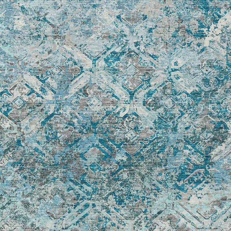 HomeRoots Geometric Transitional Rectangle Outdoor Rug