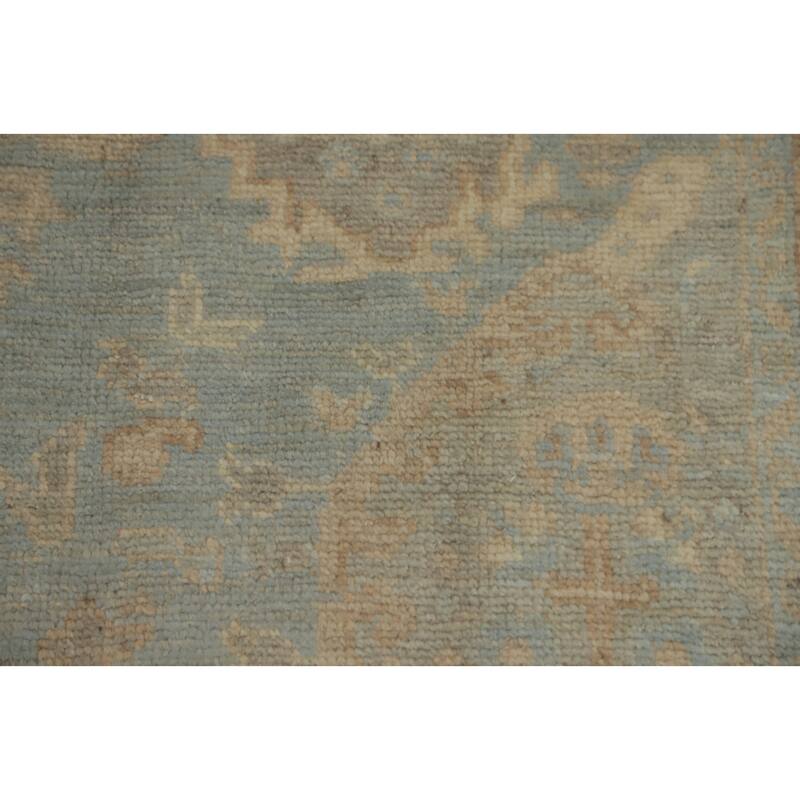 Vegetable Dye Wool Oushak Turkish Area Rug, Medallion Geometric Carpet - 10' 8'' X 8' 5''