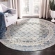 preview thumbnail 31 of 131, SAFAVIEH Brentwood Gusta Traditional Oriental Rug 3' x 3' Round - Light Grey/Blue