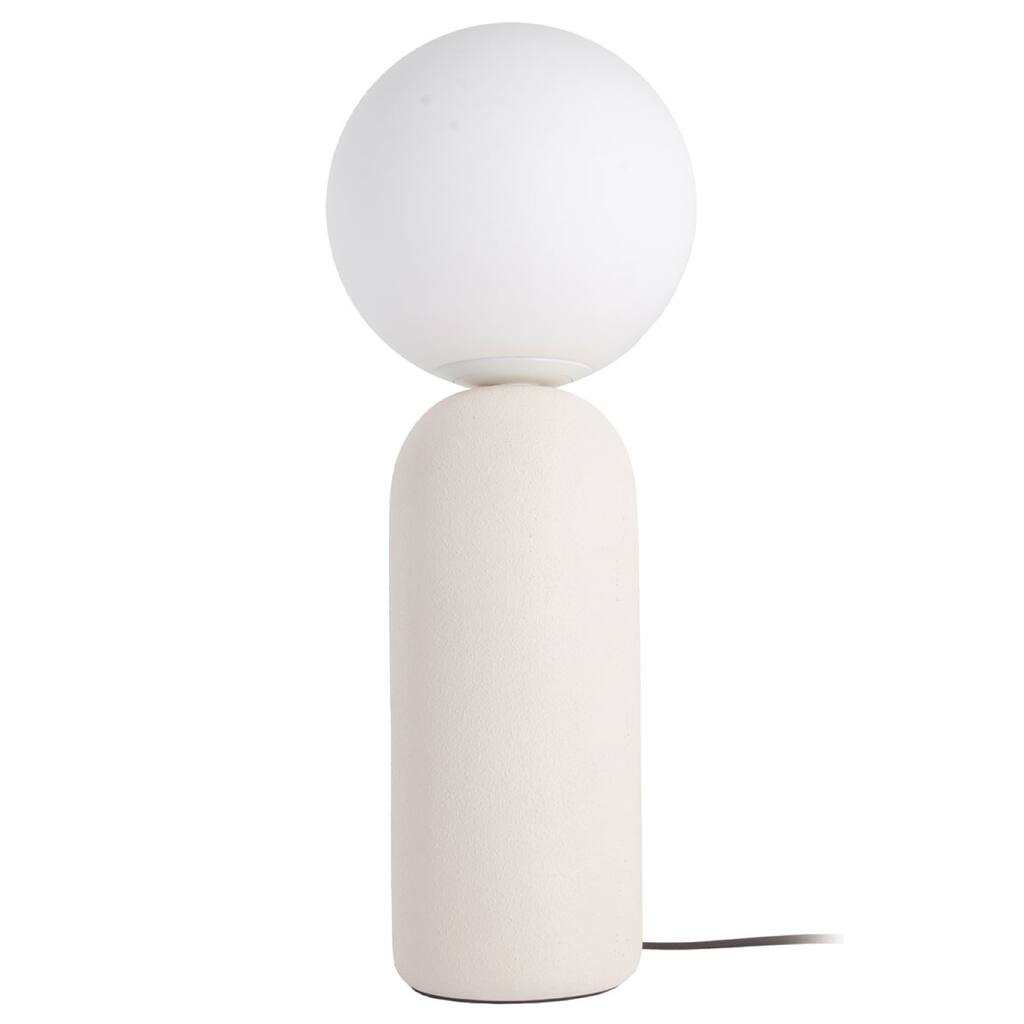 Dainolite Toria 1 Light Table Lamp with White Glass