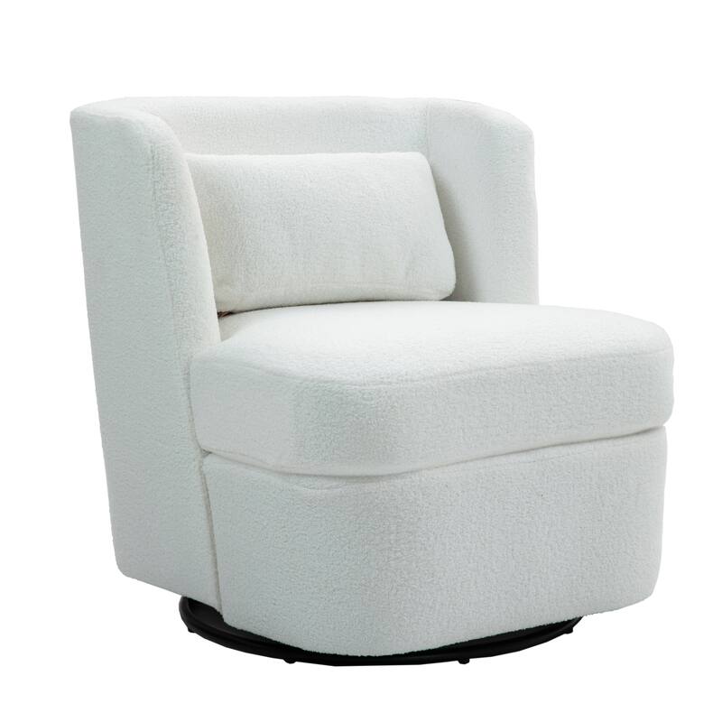 2Set 360°Swivel Barrel Chair with Cushion