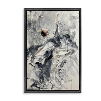 Stupell Elegant Pose Dancer Framed Floater Canvas Wall Art Design By Lucille Lee