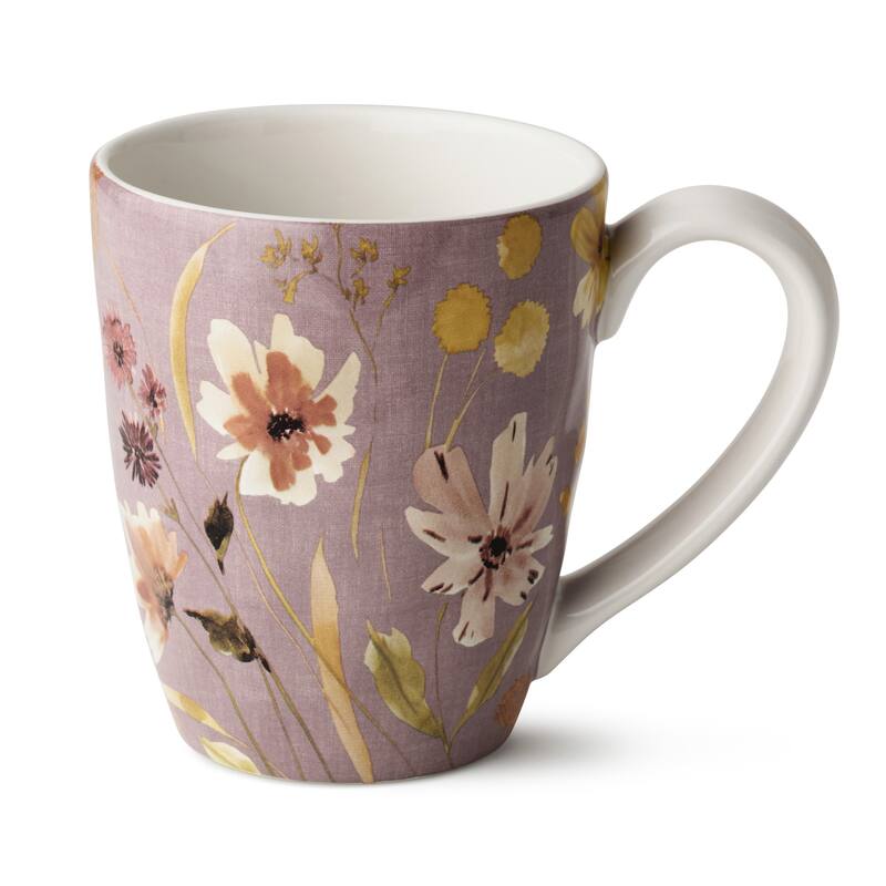 Certified International Wildflowers 16 oz. Mugs, Set of 4 Assorted Designs