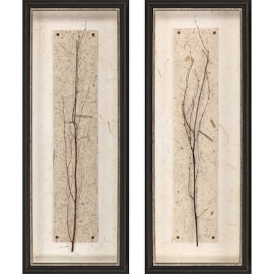 In Balance S/2 Framed Art Mixed Media Under Glass