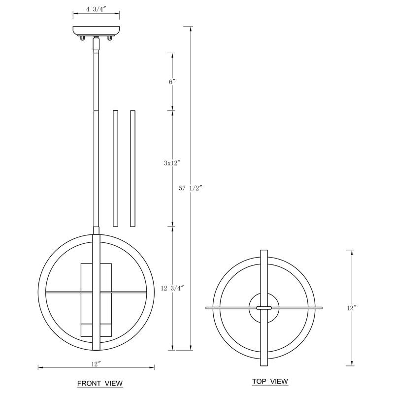 1-light 9.75" /12" Global Cage Pendant Light