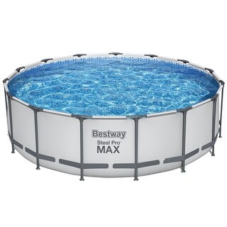 Bestway: Steel Pro MAX 15' X 42" Above Ground Pool Set - 3955 Gallon, Outdoor Family Pool, Includes Filter, Pump, Ladder & Cover