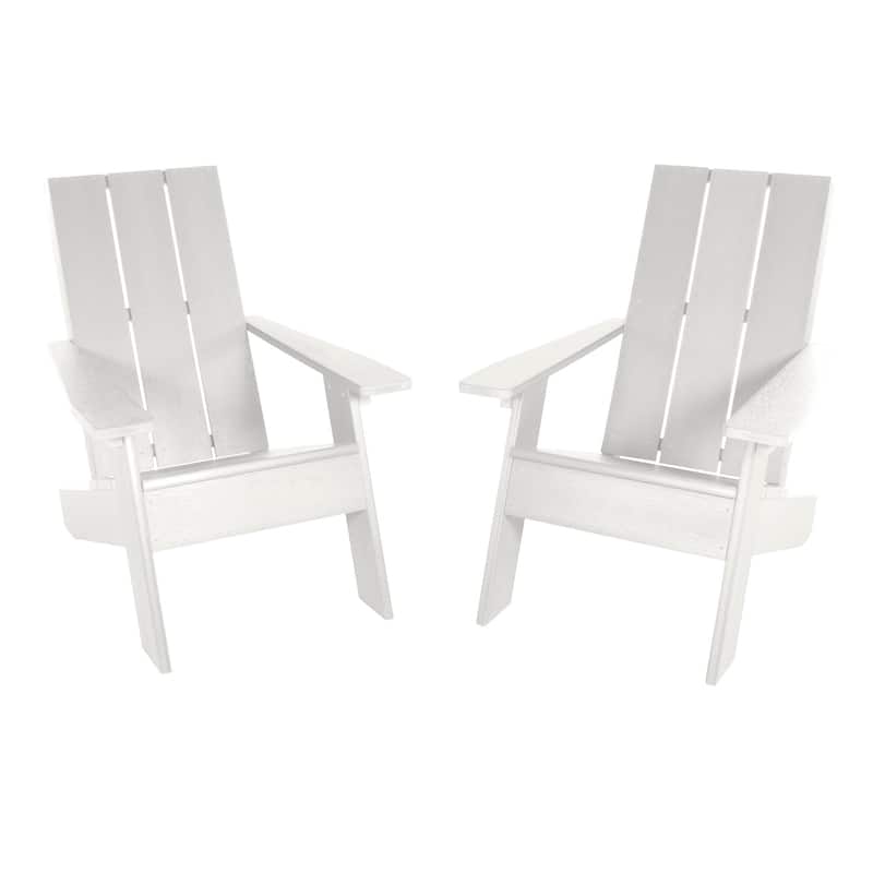 HIGHWOOD 2-Piece Modern Adirondack Chairs - White