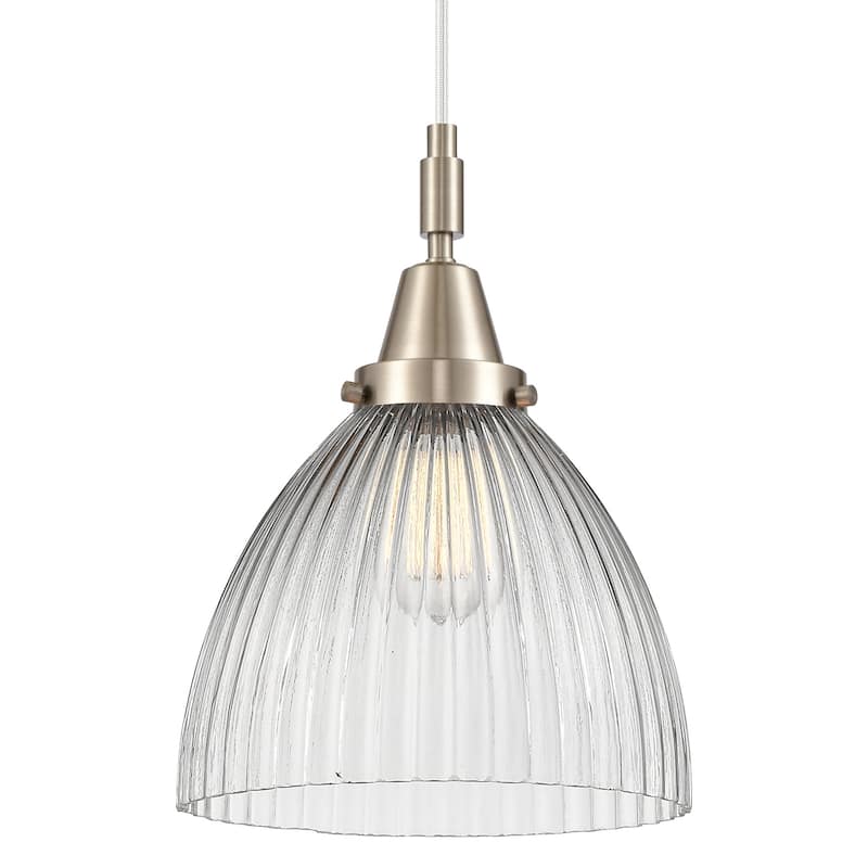 Innovations Lighting 447-1P-G222 Seneca Falls 10" Wide Mini Pendant - Brushed Satin Nickel