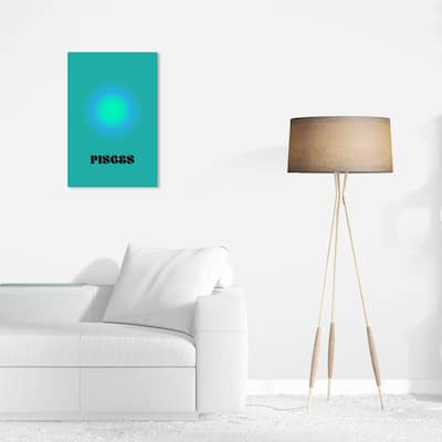 Wynwood Studio Canvas Spiritual and Religious Aura Pisces Blue and Teal Bohemian & Eclectic Wall Art Canvas Print