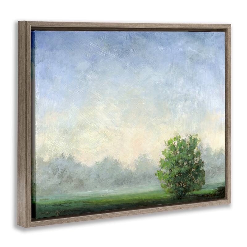 Stupell Serene Morning in Countryside Framed Floater Canvas Wall Art Design By Ashley Davis
