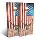 preview thumbnail 1 of 7, American Flag Deer Big Buck Outdoor Cornhole Board Set Backyard 2x4 - NO Accessories