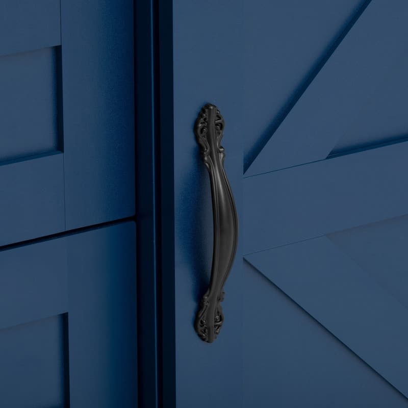 Farmhouse 55.1" Sideboard with Sliding Barn Doors and Storage Drawers, Wood Buffet Table with Power Outlet