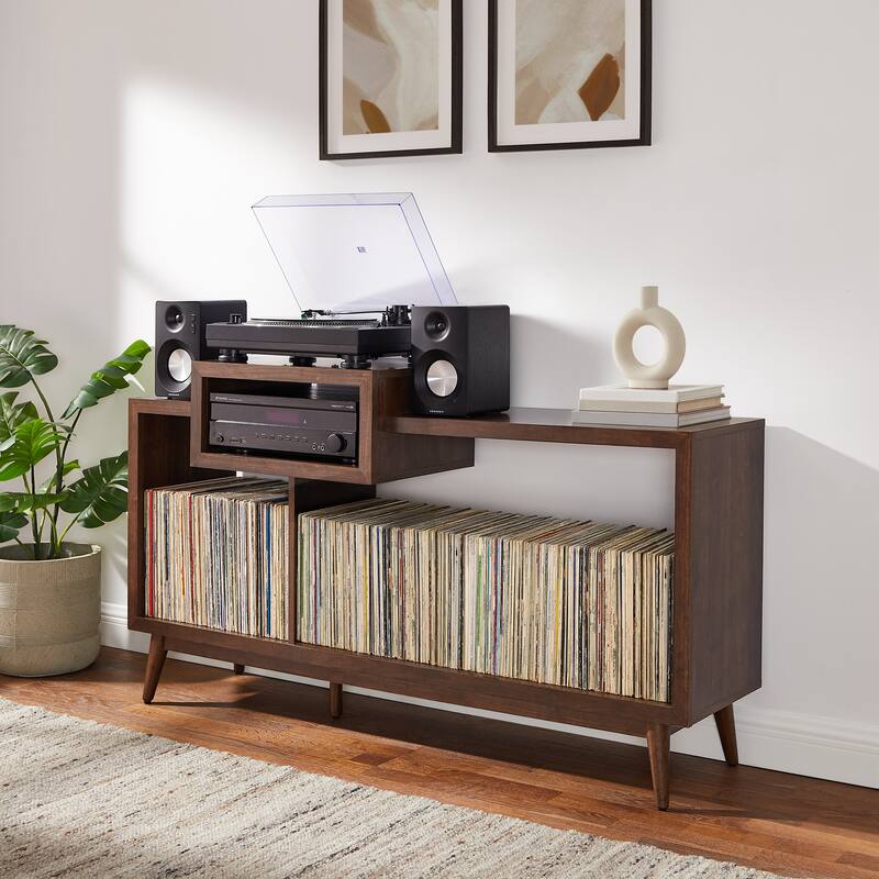 Crosley Nashville Large Record Player Stand With Vinyl Storage