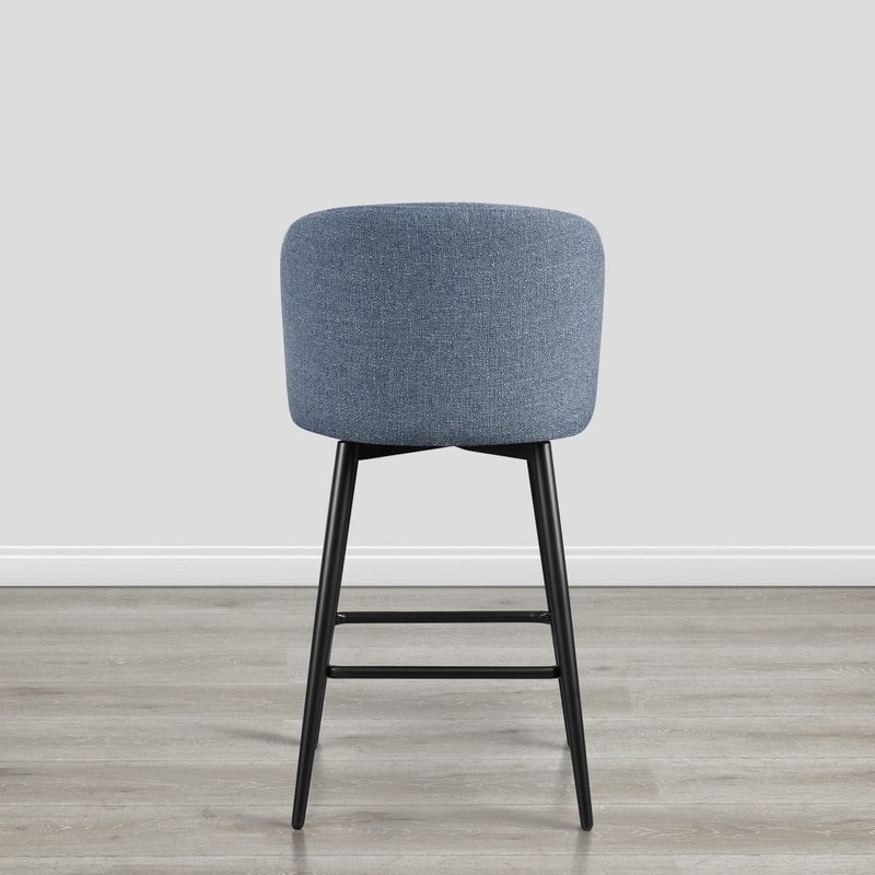Charlotte Counter Height Swivel Barstool with Metal Legs Set