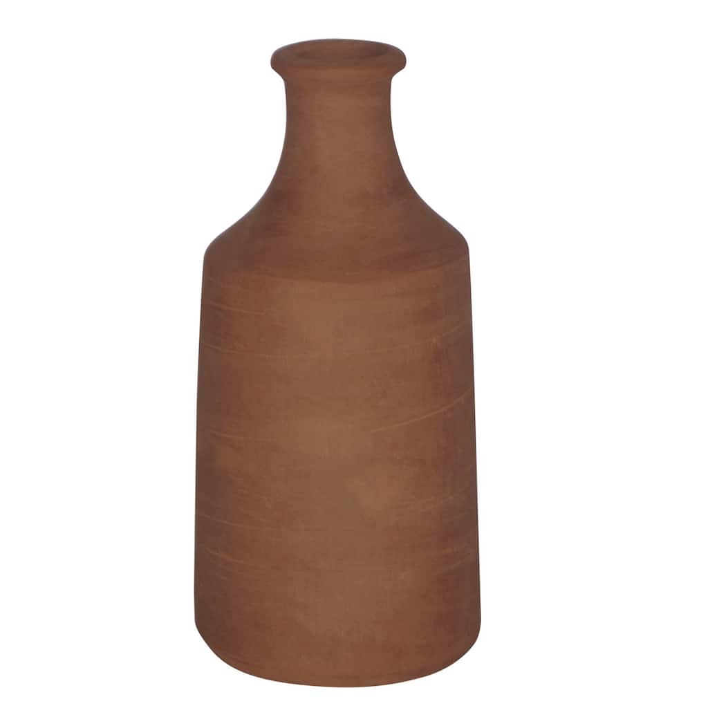 Lg. Terracota Bottle 8.65"H - Natural Terracotta