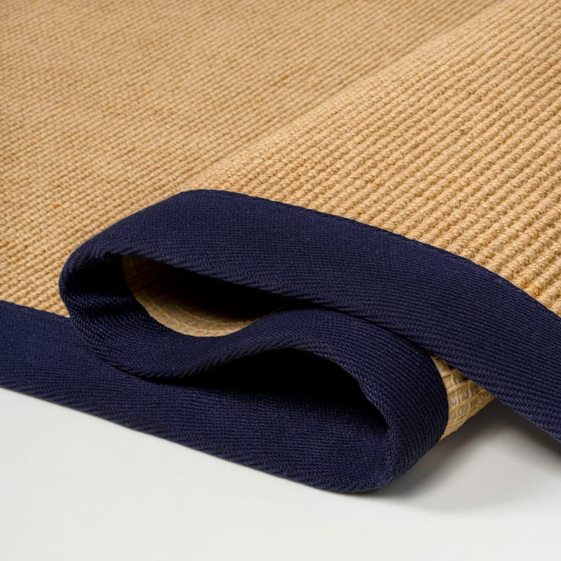 Camden Farmhouse Cottage Border Jute Area Rug