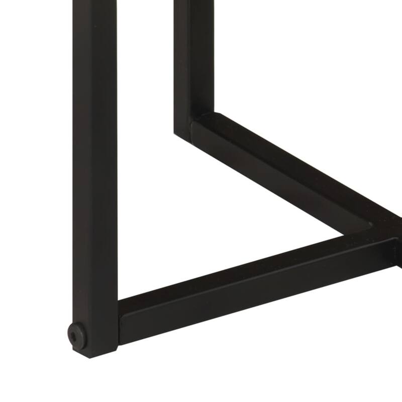 vidaXL Coffee Table 17.7"x17.7"x13.8" Solid Wood Acacia and Iron - 17.7" x 17.7" x 13.8"