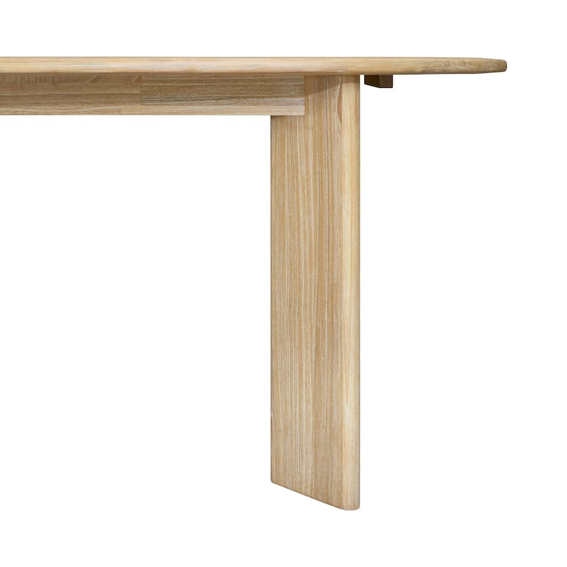 NPD Furniture Drego 78.5 Inch Oval Dining Table - Natural Whitewash