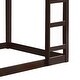 preview thumbnail 4 of 3, Twin Wooden Frame Loft Bed with Built In Ladder, Espresso Brown