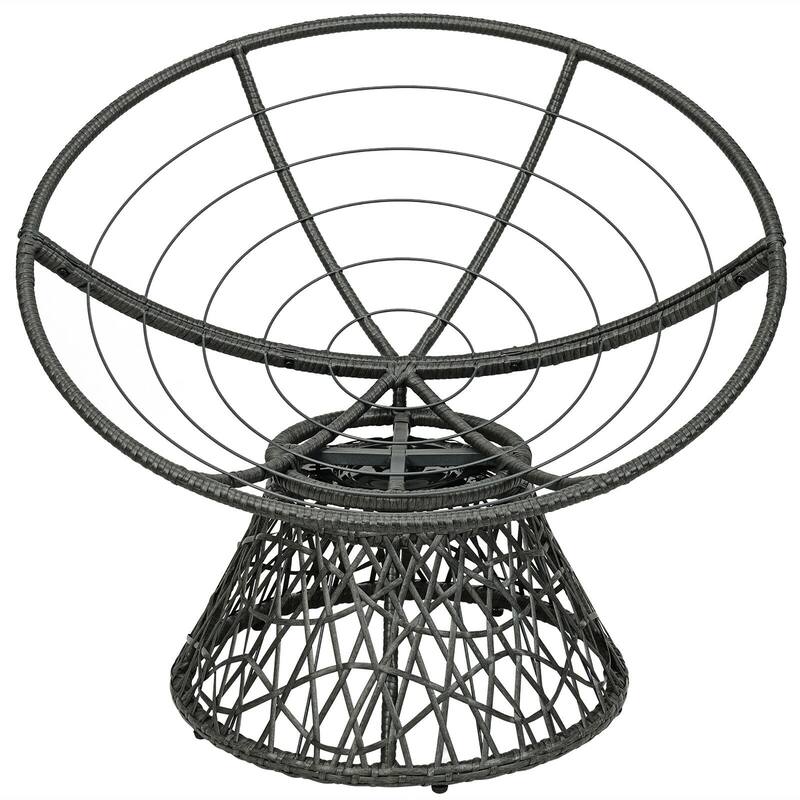 Costway Rattan Papasan Chair Ergonomic Chair 360-degree Swivel Soft