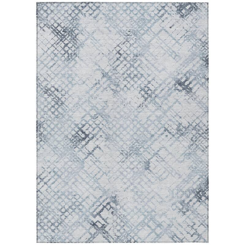 HomeRoots Geometric Transitional Rectangle Outdoor Rug