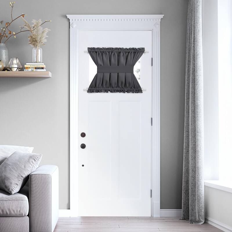 Deconovo French Door Curtain with Rod Pocket and Tieback 1 Panel