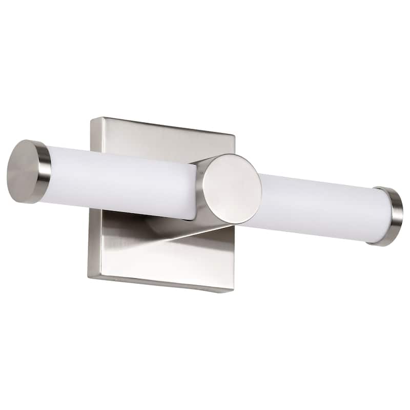 Bowman 12 Inch LED Vanity Brushed Nickel Acrylic Lens - Brushed Nickel - Brushed Nickel
