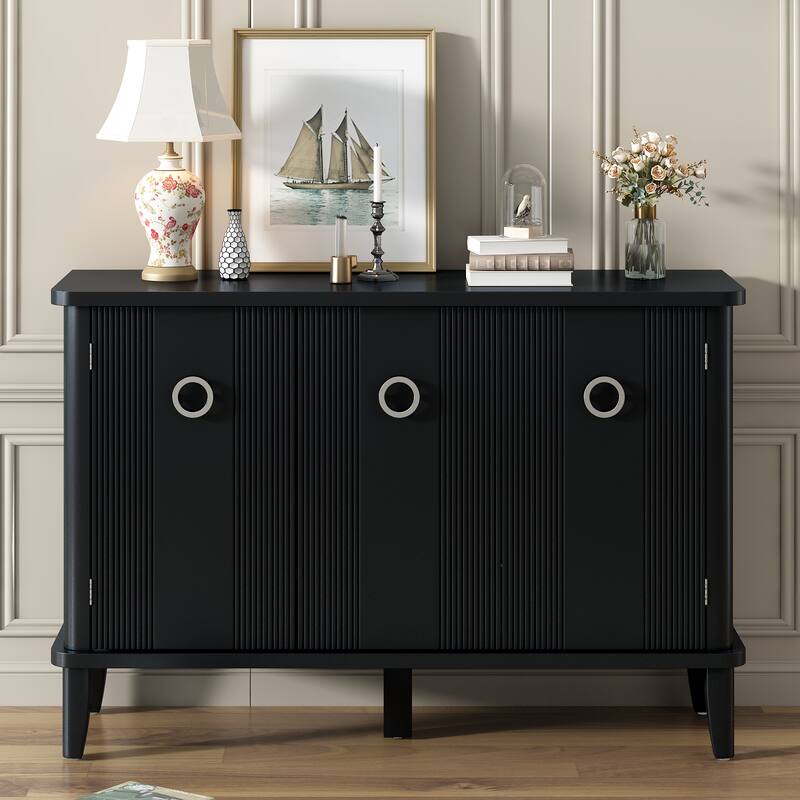 Sideboard Cabinet with Three Solid Wood Doors