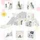 preview thumbnail 9 of 43, Toddler Slide Set, Kids Slide Playset Structure Castle Climber w/Basketball Hoop, Toy Storage Organizer, Kids Climbers Playhouse