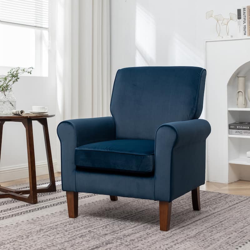 Traditional Rolled Arm Living Room Armchair