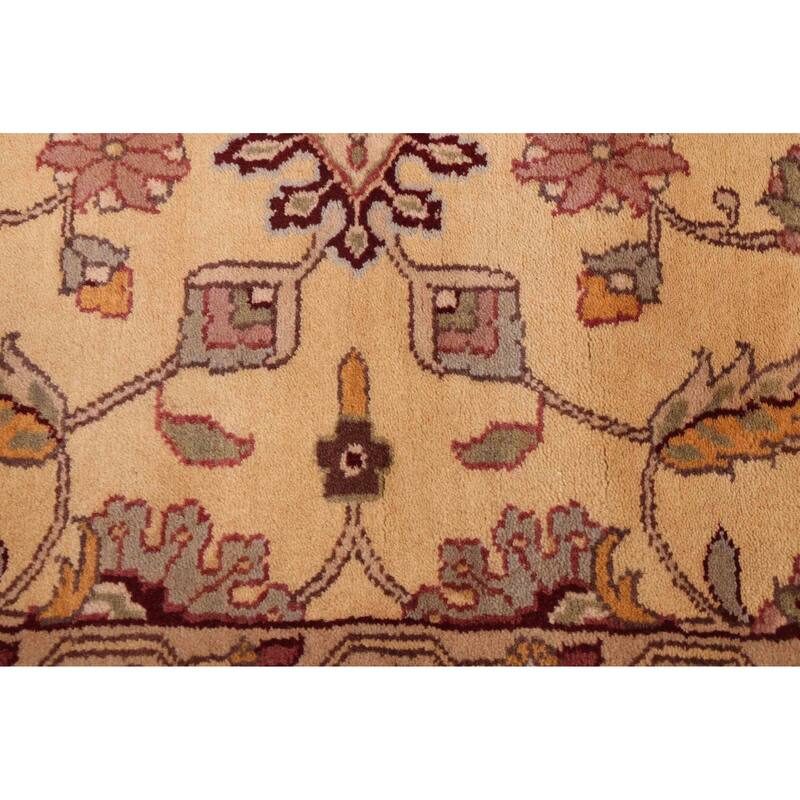 ECARPETGALLERY Hand-knotted Finest Agra Jaipur Beige Wool Rug - 6'0 x 9'3