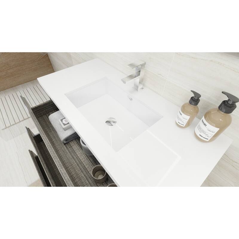 Aron 42'' Freestanding Vanity with Reinforced Acrylic Sink