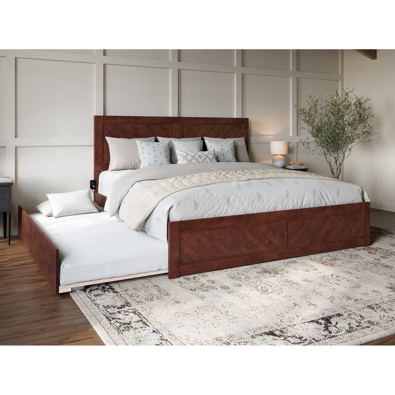 AFI, Canyon Platform Bed with Matching Footboard & Trundle