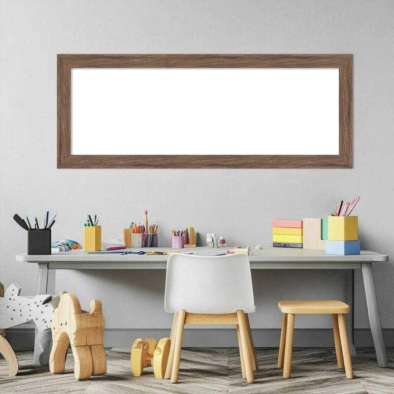 Pia Medium Brown Narrow Framed Dry Erase Magnetic Board
