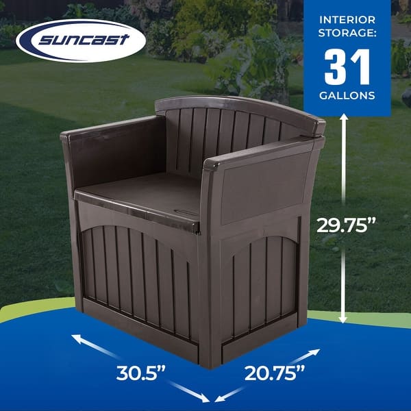 Box Costco Suncast 134 Gallon Deck Box, Outdoor Storage For Tools