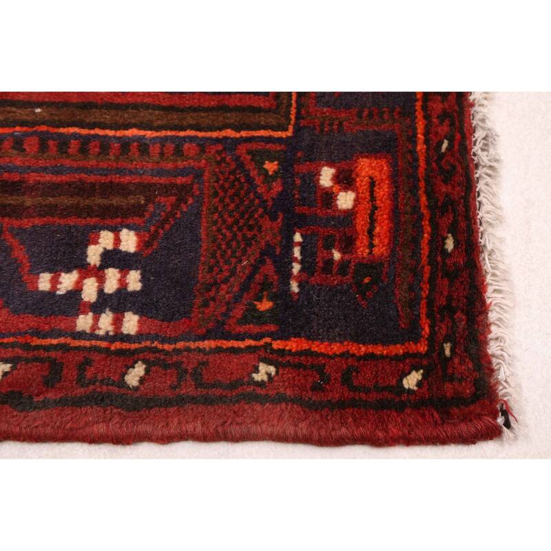 ECARPETGALLERY Hand-knotted Andelz Dark Red Wool Rug - 3'2 x 5'5