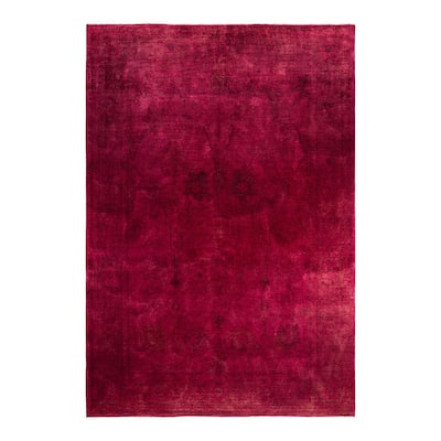 Contemporary Overdyed Wool Hand Knotted Area Rug - 10' 0" x 14' 1"